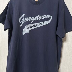u.s college カレッジ ティシャツ 半袖 メンズ Mサイズ ネイビー