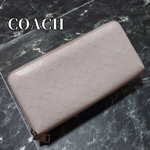 コーチ　COACH　ラウンドファスナー長財布　ホワイト