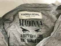 本物ヴァンキッシュVANQUISHコットンロゴプリントマリリンモンロー半袖TシャツメンズアメカジサーフミリタリービジネススーツグレーM_画像4