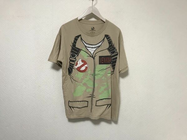 本物ゴーストバスターズGHOSTBUSTERSコットンプリント半袖TシャツメンズアメカジサーフミリタリーLベージュメキシコ製ヴィンテージL