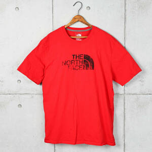 The North Faceノースフェイス◆プリントTシャツ◆レッド◆サイズXL