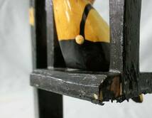 バリ　ブランコに乗ったネコ　と　木彫りの人形セット　置物　お土産　アジアン　オリエンタル　インドネシア　オブジェ　民芸品_画像6