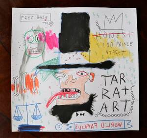  free shipping * Jean = Michel * bus Kia Jean-Michel Basquiat* title FREE BASE* super-discount special price * copy * sale certificate * mixing media .