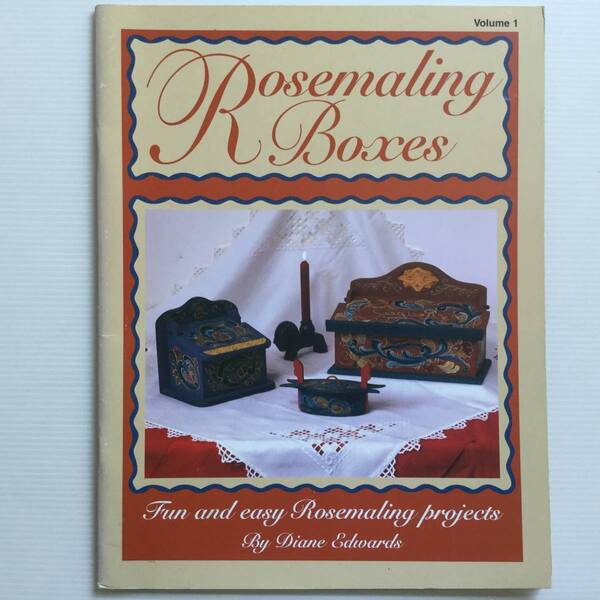 手芸図案 ■ARTBOOK_OUTLET■ 81-123 ★送料無料!レア ローズマリング ROSEMALING BOXES ダイアンエドワーズ TOLE トール デザイン ブック
