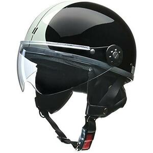 即決 リード工業 LEAD バイク用 ハーフヘルメット O-ONE ブラック×シルバー フリーサイズ 57-60cm未満 新品