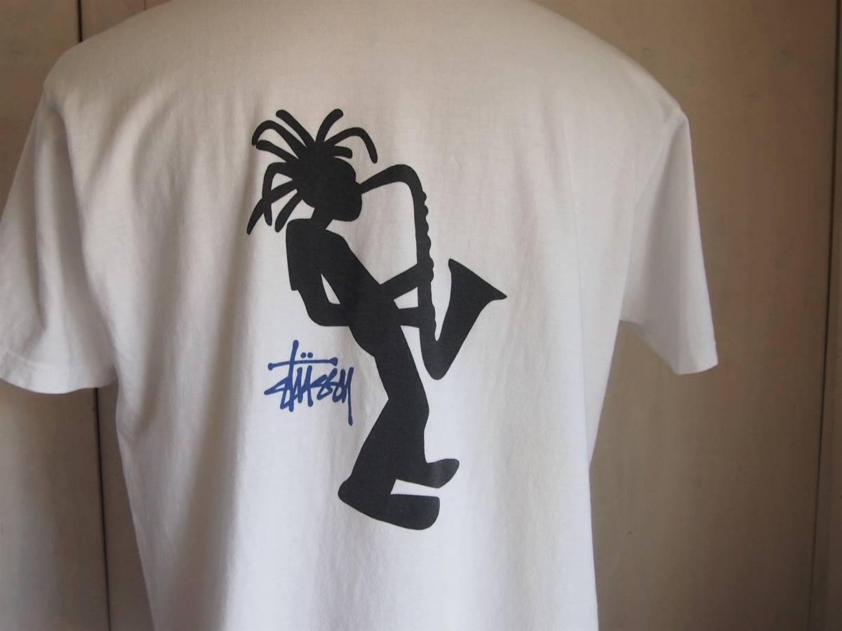 OLD STUSSY ステューシー ジャズマン Tシャツ MADE IN USA L 紺タグ