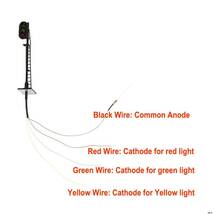 信号 3灯式 黒 3本 1:150 鉄道模型 建物模型 ジオラマ ストラクチャー ライト柱 情景 交通 送料無料_画像4