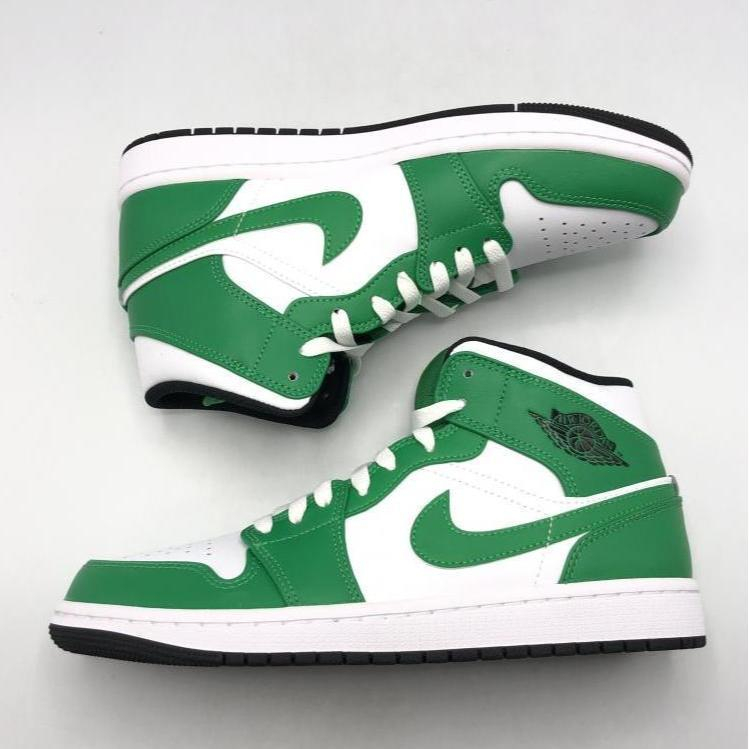 中古】NIKE AIR JORDAN 1 MID スニーカー 26cm DQ8426-301 緑 白