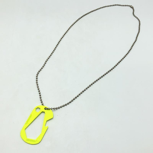 [ used ]OFF-WHITE eggshell white life server necklace yellow [240010376385]