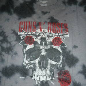 即決/新品/送料込★Guns N' Roses Flower Skull Dip Dye Tシャツ Lサイズ コピーライト入り正規品 ガンズアンドローゼスの画像2