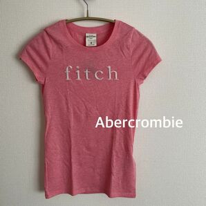 Abercrombie アバクロンビー　アバクロ　KIDS キッズ　ガールズ　ロゴ刺繍　半袖Tシャツ　Sサイズ