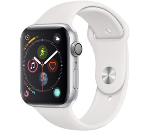 【新品未使用】Apple Watch Series 4(GPSモデル)- 44mmシルバーアルミニウムケースとホワイトスポーツバンド アップルウォッチ