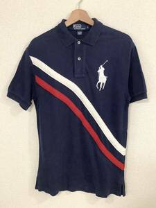 POLO RALPHLAUREN ラルフローレン　ビッグポニー 半袖ポロシャツ　ネイビー　セレクト　メンズ　古着　S