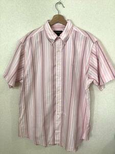 BROOKS BROTHERS ブルックスブラザーズ ボタンダウンシャツ 半袖シャツ ストライプシャツ セレクト　メンズ　ピンク
