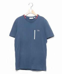 サイズ4/ラコステLACOSTE/Made in France/ジッパーポケット/Tシャツ/半袖/カットソー/ネイビー