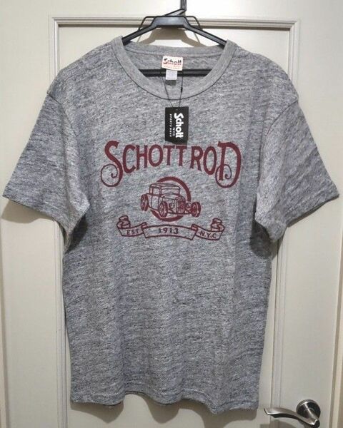 Schott　杢グレー　半袖　Tシャツ