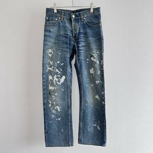 90s HELMUT LANG VINTAGE Helmut Lang сам период краска Denim Denim брюки 28 VINTAGE Италия производства 