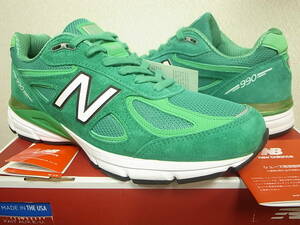 【送料無料 即決】NEW BALANCE USA製 M990NG4 27cm US9新品 990v4 グリーン緑ST. PATRICK’S DAY四つ葉のクローバーFOUR LEAF CLOVER米国製