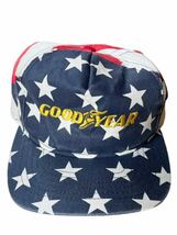 ●● vintage us製 swingsterスウィングスター GOODYEAR 星条旗柄 CAP キャップ 帽子●●_画像2