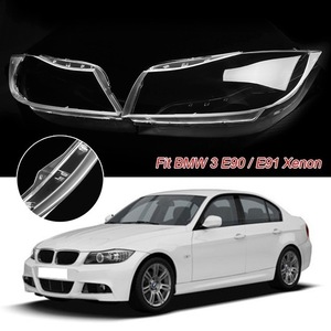 (即決) 2 個ヘッドライトレンズプラスチックカバー Bmw 3 E90 セダン/E91 2005-2012 ツーリングのみキセノンクリアヘ