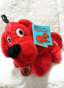  free shipping */Clifford/ Clifford / large red dog / soft toy /DAKIN/da gold /1990 Dakin Clifford The Big Red Dog/ soft toy / paper tag attaching 