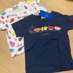 お寿司　知育　 半袖Tシャツ　食べ物　バーバパパ　80