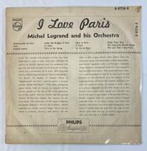 ミシェル・ルグラン (Michel Legrand) / I Love Paris 豪盤10" Philips B 07726 R　MONO_画像2