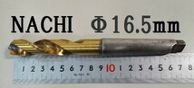 B36★ナチ/NACHI　Gテーパシャンクドリル　Tinコート　HSS　Φ16.5mm×170mm★中古★_画像1