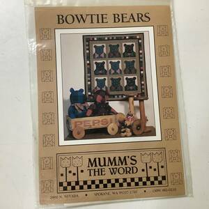 ★パッチワーク キルト ■送料無料■デビーマム デザイン 蝶ネクタイのクマたち DEBBIE MUM Bowtie Bears■ARTBOOK_OUTLET2 QUILT■N4-137