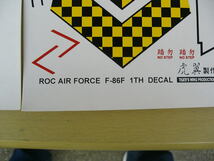 1/32　虎翼　ROC　AIR　FORCE　F-86F　1TH　デカール_画像4