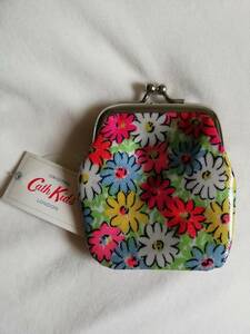 ☆小銭入れ☆がま口 コインケース Money Purse 小物入れ 財布 パース　小花柄デイジー×グリーン／Cath Kidston(キャス・キッドソン)