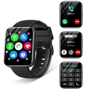 スマートウォッチ Bluetooth通話機能付き 1.91インチHD大画面 腕時計 音楽再生 健康管理 ブランドVialove