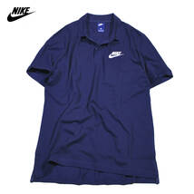 【新品】ナイキ マッチアップ 半袖 ポロシャツ【429：紺】S ピケ NIKE_画像1