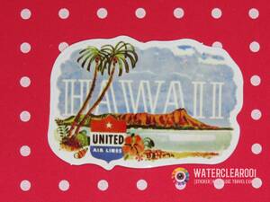 vV33086-ExHSVv[NOSTALGIC-STICKER*AIRLINE] UNITED AIRLINES_HAWAII