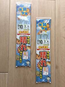 ☆ 投げ五目！反射アピール！　(ハヤブサ) 　今日は、晴れ　10号　2本鈎仕掛　2パックセット　※注→パッケージ上部無し