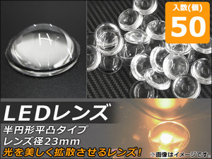 AP LEDレンズ レンズ径23mm 半円形平凸タイプ AP-TH283 入数：1セット(50個)