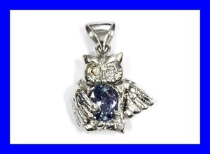 * new goods owl pendant top tanzanite Pt900 diamond 