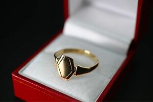 絶品 英国 イギリス ゴールド リング レディース 指輪 9ct ビンテージ 純金 純金率 375 J93