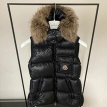 MONCLER★モンクレール★ファーダウンベスト★ブラック★00★21〜22年モデル_画像1