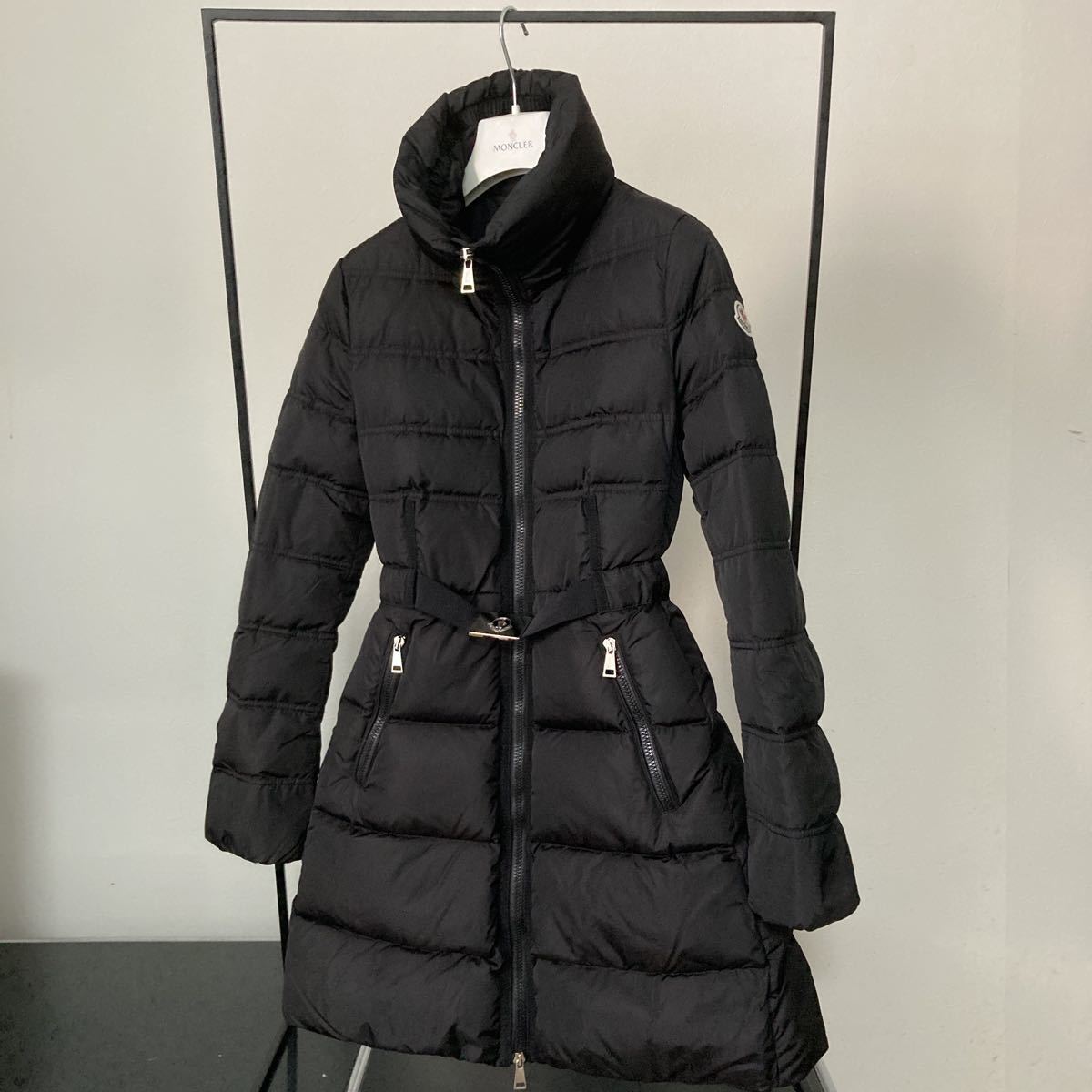 卸売 モンクレール☆リアルファーコート☆KHLOE☆ブラック☆サイズ3