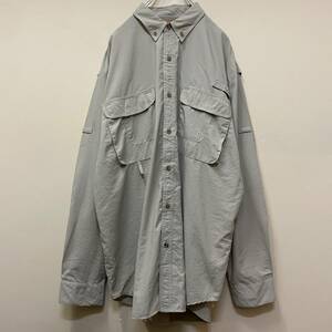 【１円スタート】90′s REDINGTON 良デザイン フィッシングシャツ 古着 ヴィンテージ 海外 アメリカ 輸入 【1735】