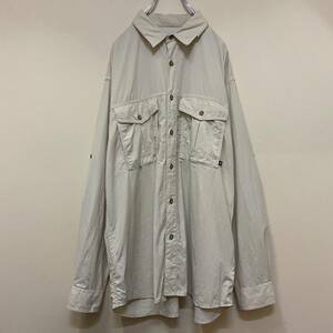 【１円スタート】90′s 良デザイン フィッシングシャツ 古着 ヴィンテージ 海外 アメリカ 輸入 【1779】