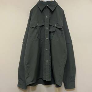 【１円スタート】90′s ZENTHACE 良デザイン フィッシングシャツ 古着 ヴィンテージ 海外 アメリカ 輸入 【1792】