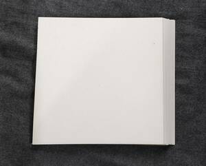 アイカメラミン化粧板端材　白　5414　約215ミリｘ約215ミリ　厚み約１ミリ　１２枚　（ツヤ無しタイプ）