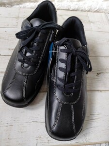  unused tag attaching *YONEX* power cushion SHW-LC41 25.0cm lady's walking shoes black Yonex black sport shoes 