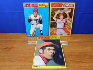  Baseball album Hiroshima Toyo Carp Yamamoto . two * height ...*... male 3 pcs. 