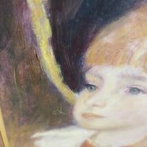 模写 ピエール＝オーギュスト・ルノワール 青い帽子の少女 写 油絵 油彩 Pierre Auguste Renoir Girl with a Blue Hat (Reproduction)_画像3