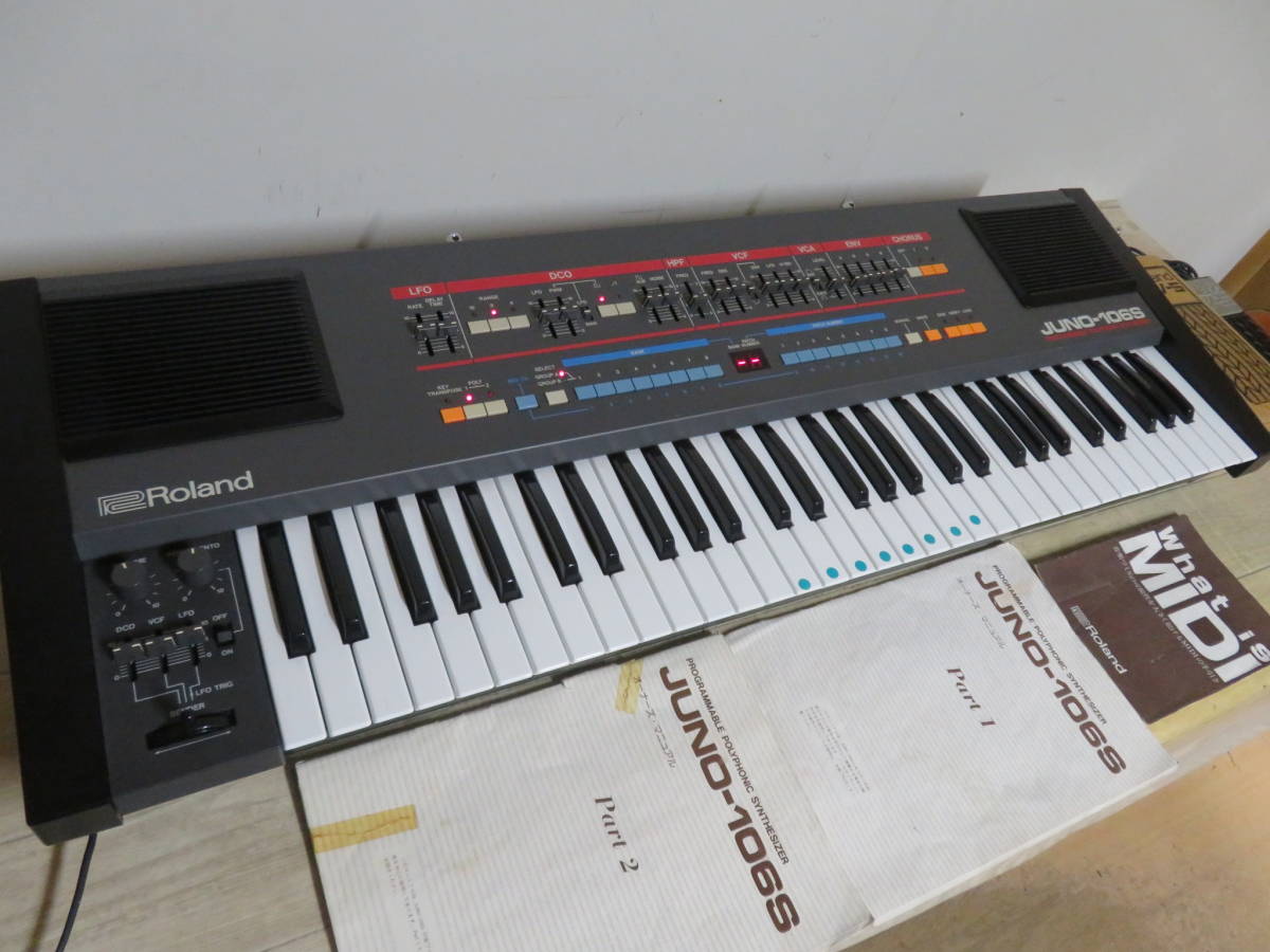 美品! Roland ローランド JUNO-106S アナログシンセサイザー + Roland