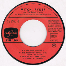 ●MITCH RYDER AND THE DETROIT WHEELS / SOCK IT TO ME BABY ! [FRANCE 45 ORIGINAL 7inch EP MOD SOUL 試聴]_画像4