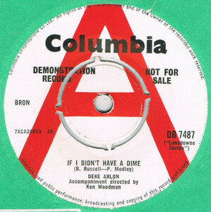 ●DEKE ARLON AND THE OFFBEATS / IF I DIDN'T HAVE A DIME / GOTTA LITTLE GAL [UK 45 ORIGINAL 7inch シングル DEMO 試聴]